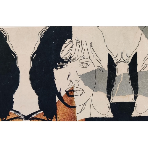 49 - EDDIE LAWRENCE, for the Trowbridge Gallery, 'Mick Jagger', signed and numbered 16/50, 69cm x 79cm, f... 