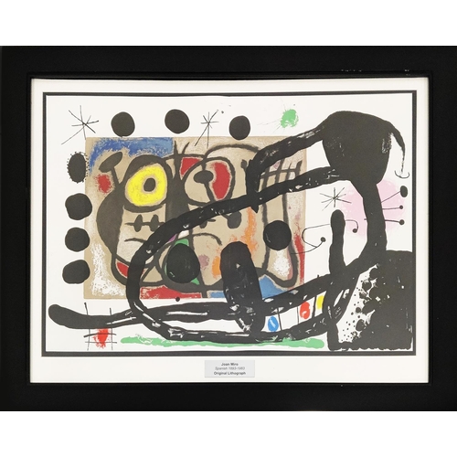 92 - JOAN MIRO, 'Lithographie originale', lithograph, 38cm x 56cm, framed.