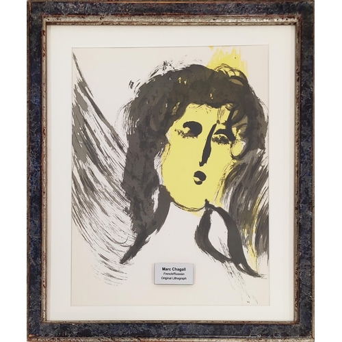 96 - MARC CHAGALL, 'The Angel', lithograph, 31cm x 25cm, framed.