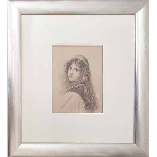 68A - AFTER EUGENE LOUIS PIRODON (1824-1908), 'Dante meets Matilda', watercolour and pencil, Halcyon Galle... 