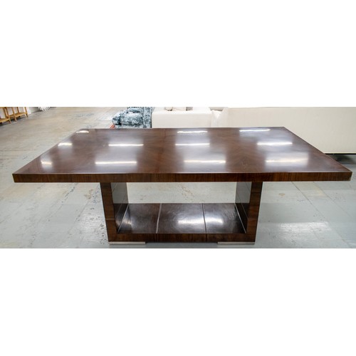 373 - GIORGIO COLLECTION EXTENDING DINING TABLE, walnut with two extra leaves, 77cm H x 117cm W x 200cm L ... 