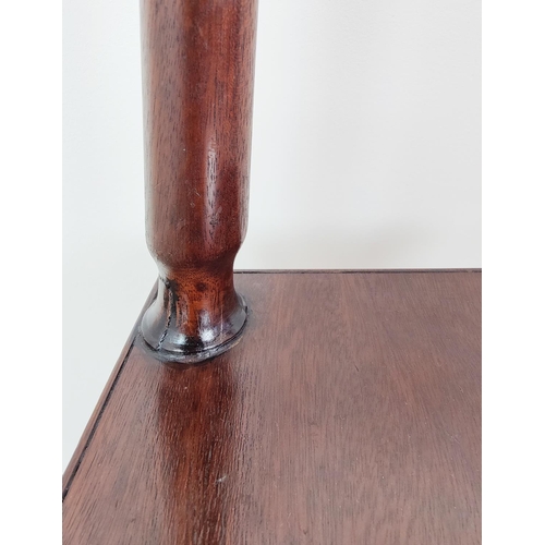 379 - LIBRARY STEPS, 19th century style mahogany, 119cm H x 40cm W x 55cm D.