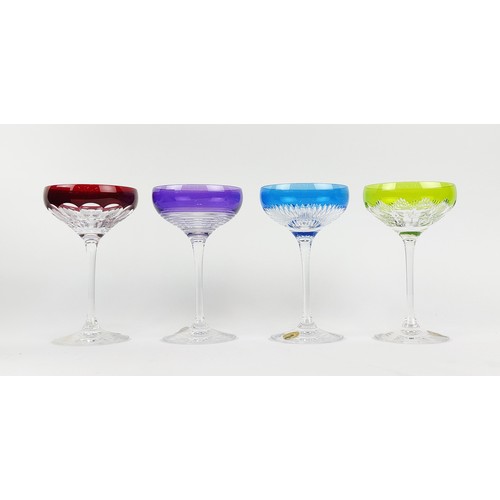 25A - WATERFORD CRYSTAL MIXOLOGY CHAMPAGNE COUPES, a boxed set of four.