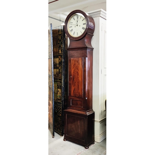 250 - LONGCASE CLOCK, Scottish Regency mahogany, 'Millar, Leith', enamelled dial and eight day movement, 1... 