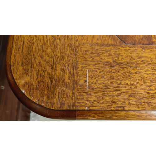 567 - SIR WILLIAM BENTLEY POOL-DINING TABLE, mahogany and blue baize, 76cm H x 148cm W x 253cm L, pool tab... 