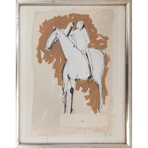 107 - MARINO MARINI (1901-1980), 'Preghiera', 1950, lithograph, 38cm x 28cm, framed.