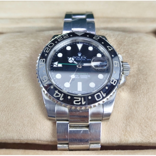 1 - ROLEX GMT-MASTER II WRISTWATCH, in original box, Numbered V089347.