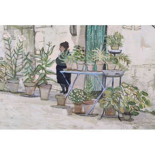 100 - RICHARD BEER, 'Italian Garden', oil on canvas, 72cm x 59cm, signed, framed.