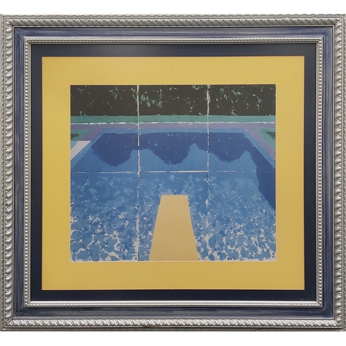 106 - AFTER DAVID HOCKNEY (British b.1937), 'Day Pool with Three Blues (Paper Pool 7)', gicleé, 115cm x 12... 