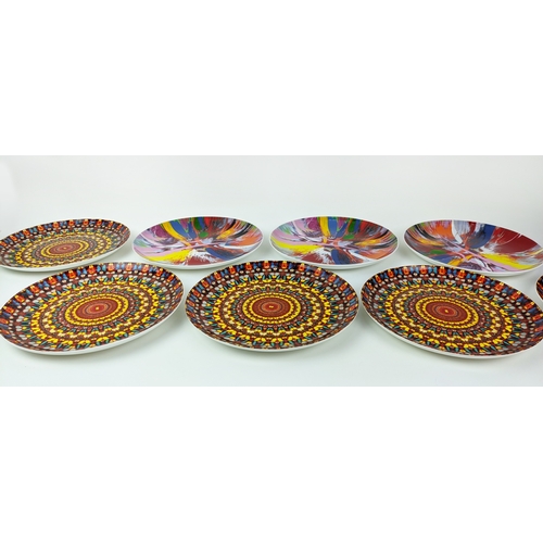 13 - DAMIEN HIRST, British b.1965, ceramic plates, eight, three 'beautiful amore' and five 'butterflies' ... 