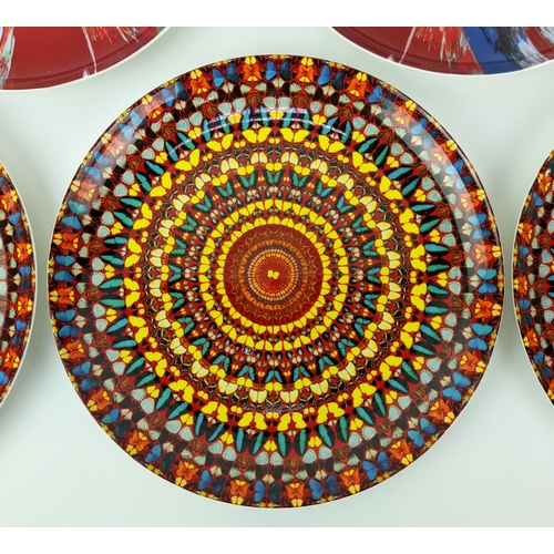 13 - DAMIEN HIRST, British b.1965, ceramic plates, eight, three 'beautiful amore' and five 'butterflies' ... 