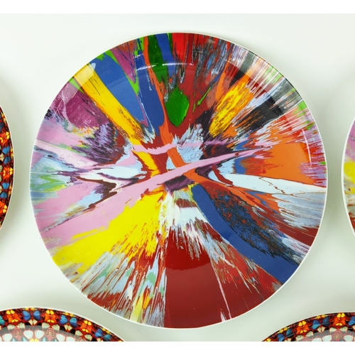 13 - DAMIEN HIRST, British b.1965, ceramic plates, eight, three 'beautiful amore' and five 'butterflies' ... 