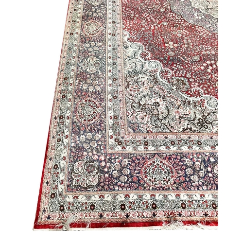 141 - FINE PURE SILK HEREKE DESIGN CARPET, 410cm x 310cm.