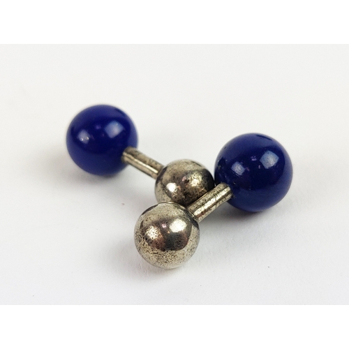 19 - CUFFLINKS, three pairs, including Gucci and Tiffany and a Christofle champagne stopper.