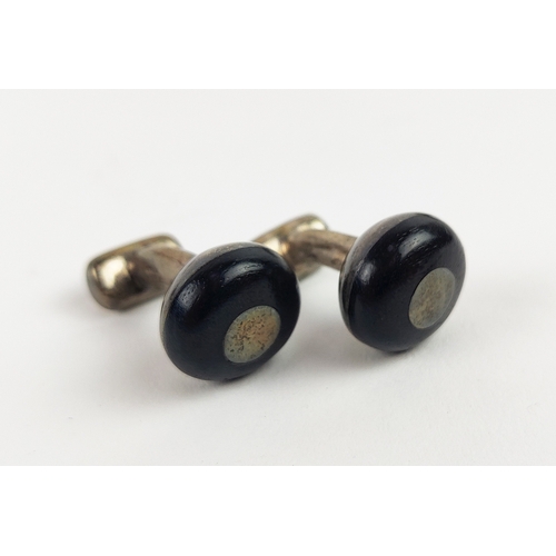 19 - CUFFLINKS, three pairs, including Gucci and Tiffany and a Christofle champagne stopper.