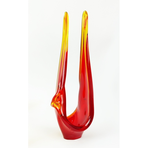 24 - MURANO AND CZECH GLASS CENTERPIECES, a collection of seventeen, largest 30cm H. (17)