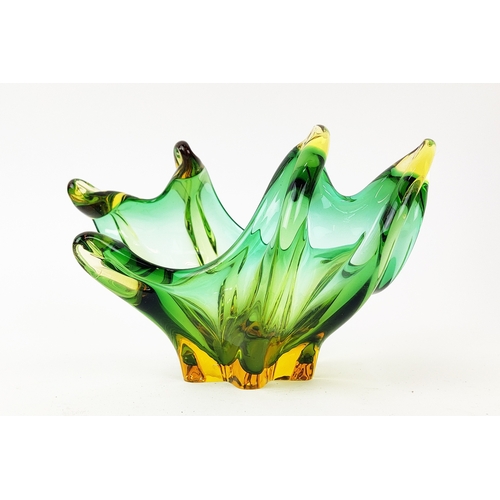 24 - MURANO AND CZECH GLASS CENTERPIECES, a collection of seventeen, largest 30cm H. (17)