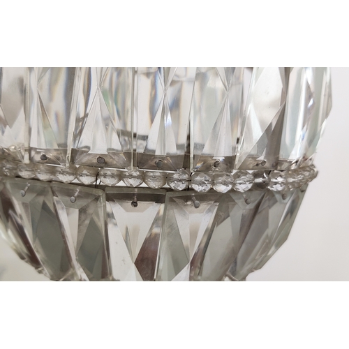 254 - CEILING LIGHT, glass, purchased from Rose Uniacke's shop, 50cm tall.