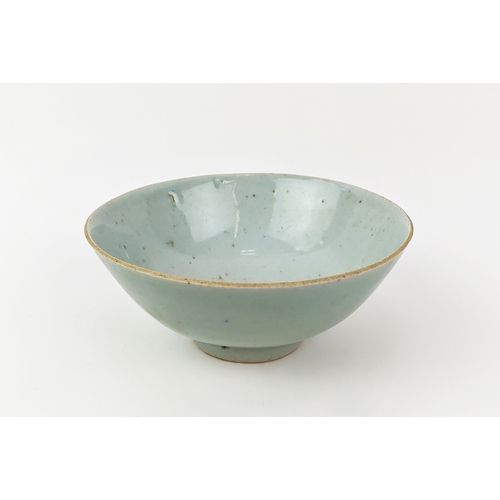 31 - CHINESE CELEDON BOWL, Song Dynasty style, 17cm D x 7cm H.