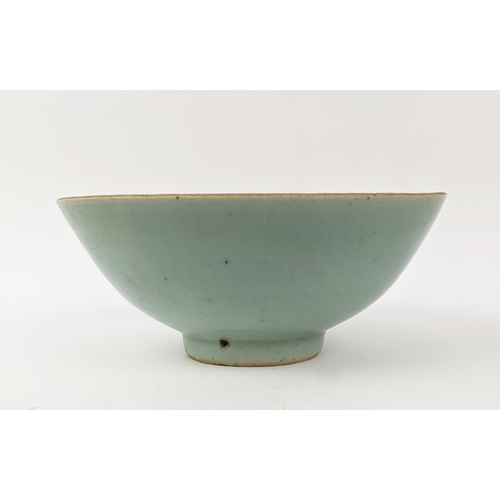 31 - CHINESE CELEDON BOWL, Song Dynasty style, 17cm D x 7cm H.