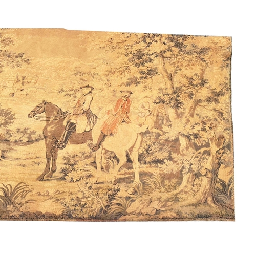 324 - FRENCH HUNTING SCENE TAPESTRY, 348cm x 135cm.