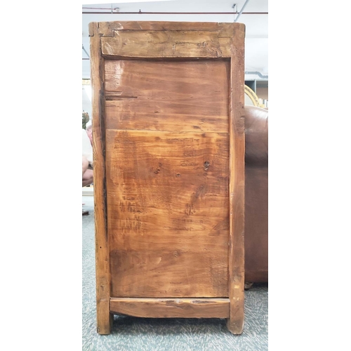 354 - CHINESE SIDEBOARD, in a polychrome distressed finish, 46cm D x 90cm H x 249 L.