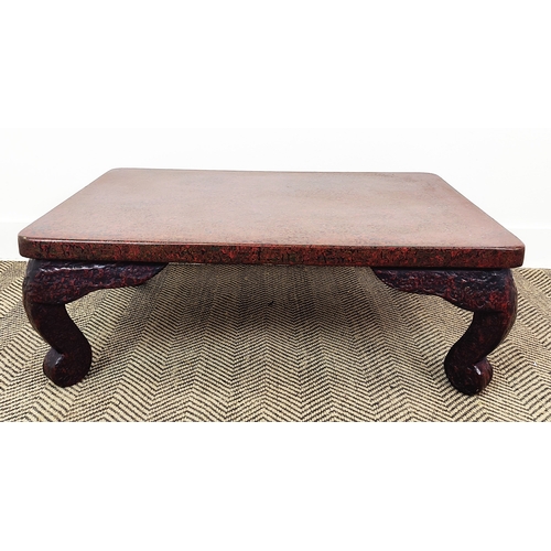 361 - ZATAKU COFFEE TABLE, Japanese Wakasa-nuri lacquer, 32cm H x 91cm W x 61cm D