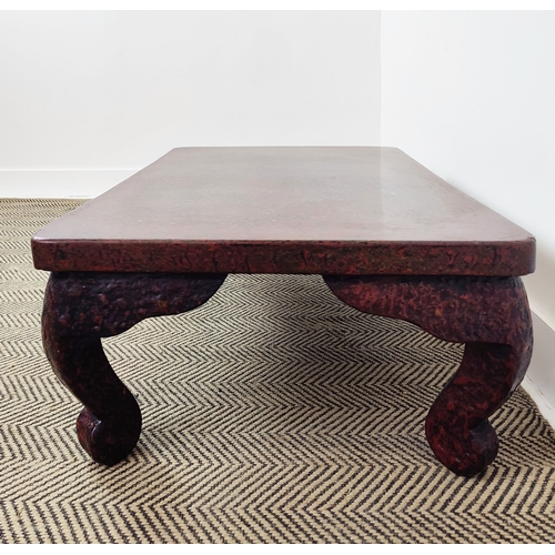 361 - ZATAKU COFFEE TABLE, Japanese Wakasa-nuri lacquer, 32cm H x 91cm W x 61cm D