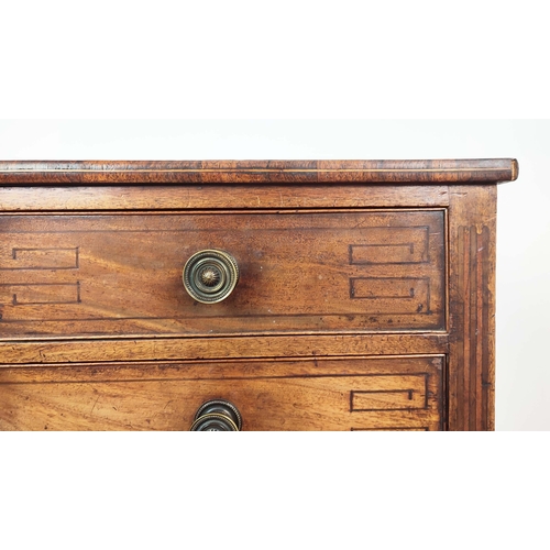 377 - CHEST, Regency mahogany with two short over four long drawers, with geometric detail, 55cm D x 109cm... 