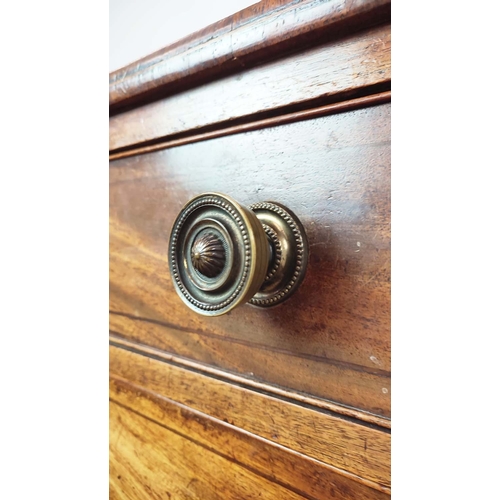 377 - CHEST, Regency mahogany with two short over four long drawers, with geometric detail, 55cm D x 109cm... 