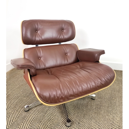 407 - VITRA LOUNGE CHAIR, by Charles and Ray Eames, 84cm W approx.