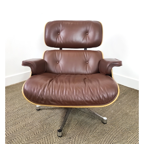 407 - VITRA LOUNGE CHAIR, by Charles and Ray Eames, 84cm W approx.