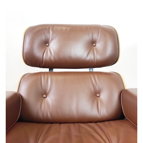 407 - VITRA LOUNGE CHAIR, by Charles and Ray Eames, 84cm W approx.