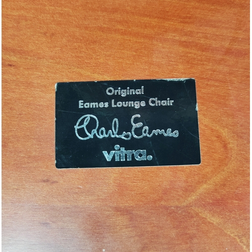 407 - VITRA LOUNGE CHAIR, by Charles and Ray Eames, 84cm W approx.