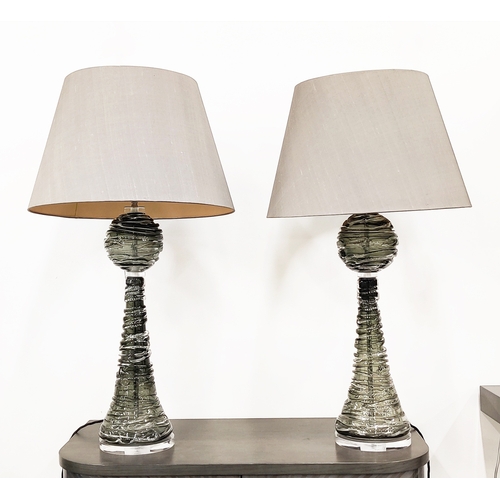 409 - WILLIAM YEOWARD MUFFY TABLE LAMPS, a pair, 91cm H approx. (2)