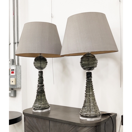 409 - WILLIAM YEOWARD MUFFY TABLE LAMPS, a pair, 91cm H approx. (2)