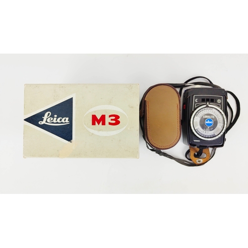 5 - LEICA-M3 CAMERA, and two meter readers, camera with original box. (3)