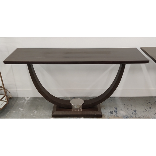 529 - CONSOLE TABLES, a pair, Art Deco style, 40cm W x 140cm L x 75cm H. (2)