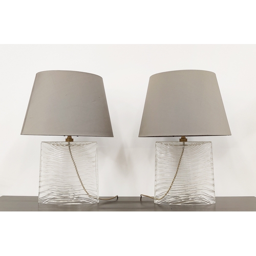 534 - DONGHIA VELA TABLE LAMPS, a pair, with Besselink and Jones shades, 65cm H approx. (2)