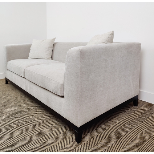 546 - BESPOKE SOFA LONDON SOFA, grey fabric upholstered, 200cm x 85cm x 75cm.