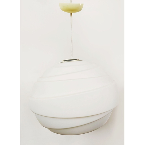 569 - LE KLINT SNOWDROP PENDANT LIGHTS, a pair, 31cm H x 56cm W, together with another pendant light, 35cm... 