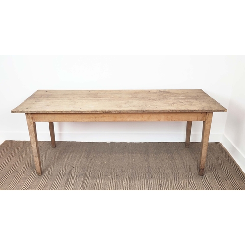 583 - FARMHOUSE TABLE, in a scrubbed finish, 191cm L x 69cm D x 74cm H.