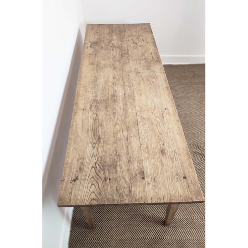 583 - FARMHOUSE TABLE, in a scrubbed finish, 191cm L x 69cm D x 74cm H.