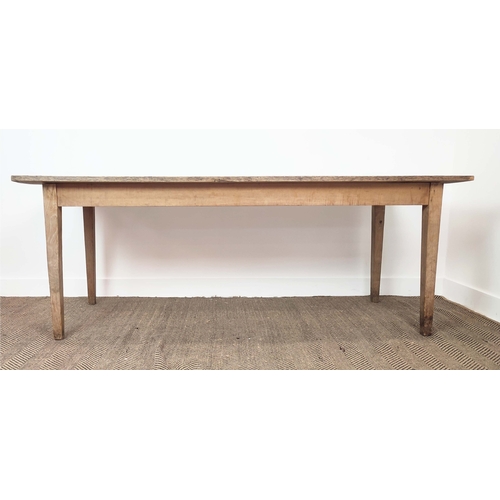 583 - FARMHOUSE TABLE, in a scrubbed finish, 191cm L x 69cm D x 74cm H.