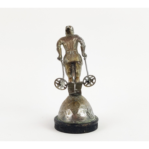 6 - RILEY 'SKI-LADY' MOTOR CAR MASCOT, c.1930's, chromed brass mounted on radiator cap, 14cm H.