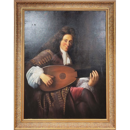 81 - AFTER FRANCOIS DE TROY (1645-1750), 'Portrait of Charles Mouton (1645-1699), French composer', oil o... 