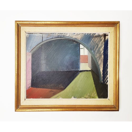 90 - JACQUES ZADIG (born 1930, Paris) 'Arch', oil on canvas, 38cm x 54cm, signed, framed.