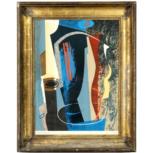 113 - JOHN PIPER, handsigned abstract composition 1936, early signed autolithograph, printed at Curwen pre... 