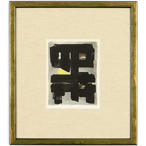 117 - PIERRE SOULAGES, a set of ten rare pochoir on wove paper, after Soulage's Gouache printed by Daniel ... 