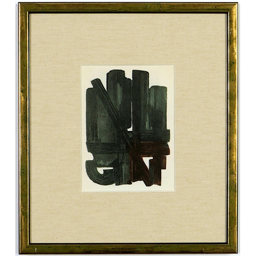 117 - PIERRE SOULAGES, a set of ten rare pochoir on wove paper, after Soulage's Gouache printed by Daniel ... 